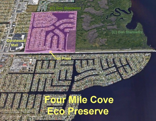 Four mile cove Eco Preserve neighborhood in Cape Coral Florida
