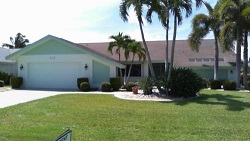 Example of a Cape Coral Rose Garden Gulf access waterfront home